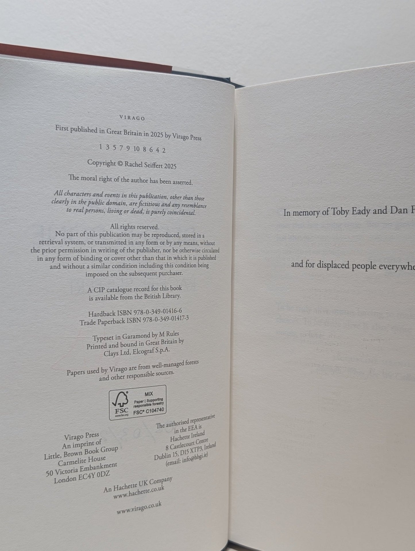 Once the Deed Is Done by Rachel Seiffert (Signed Dated First Edition) - Fialta Books