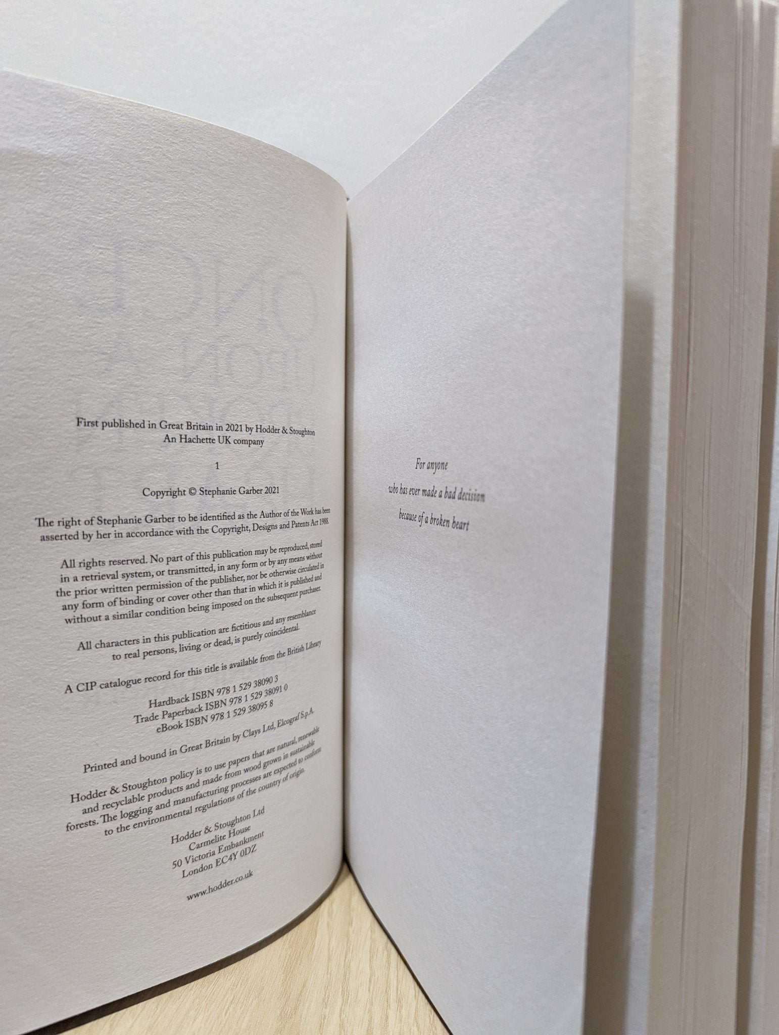 Once Upon A Broken Heart by Stephanie Garber (Signed First Edition with book hidden cover) - Fialta Books