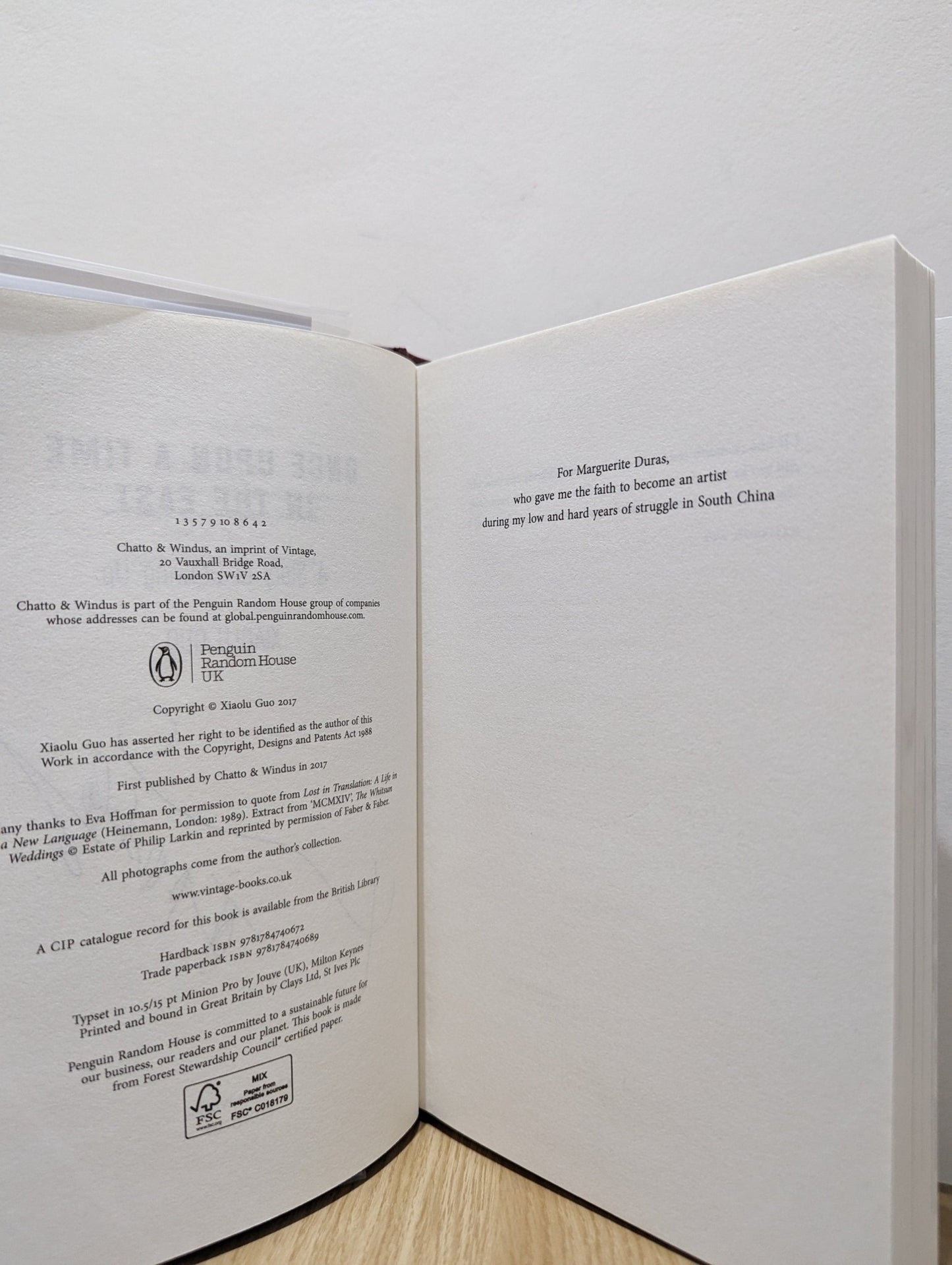 Once Upon A Time in the East: A Story of Growing up by Xiaolu Guo (Signed First Edition) - Fialta Books