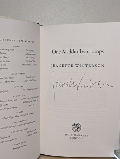 One Aladdin Two Lamps by Jeanette Winterson (Signed First Edition) - Fialta Books