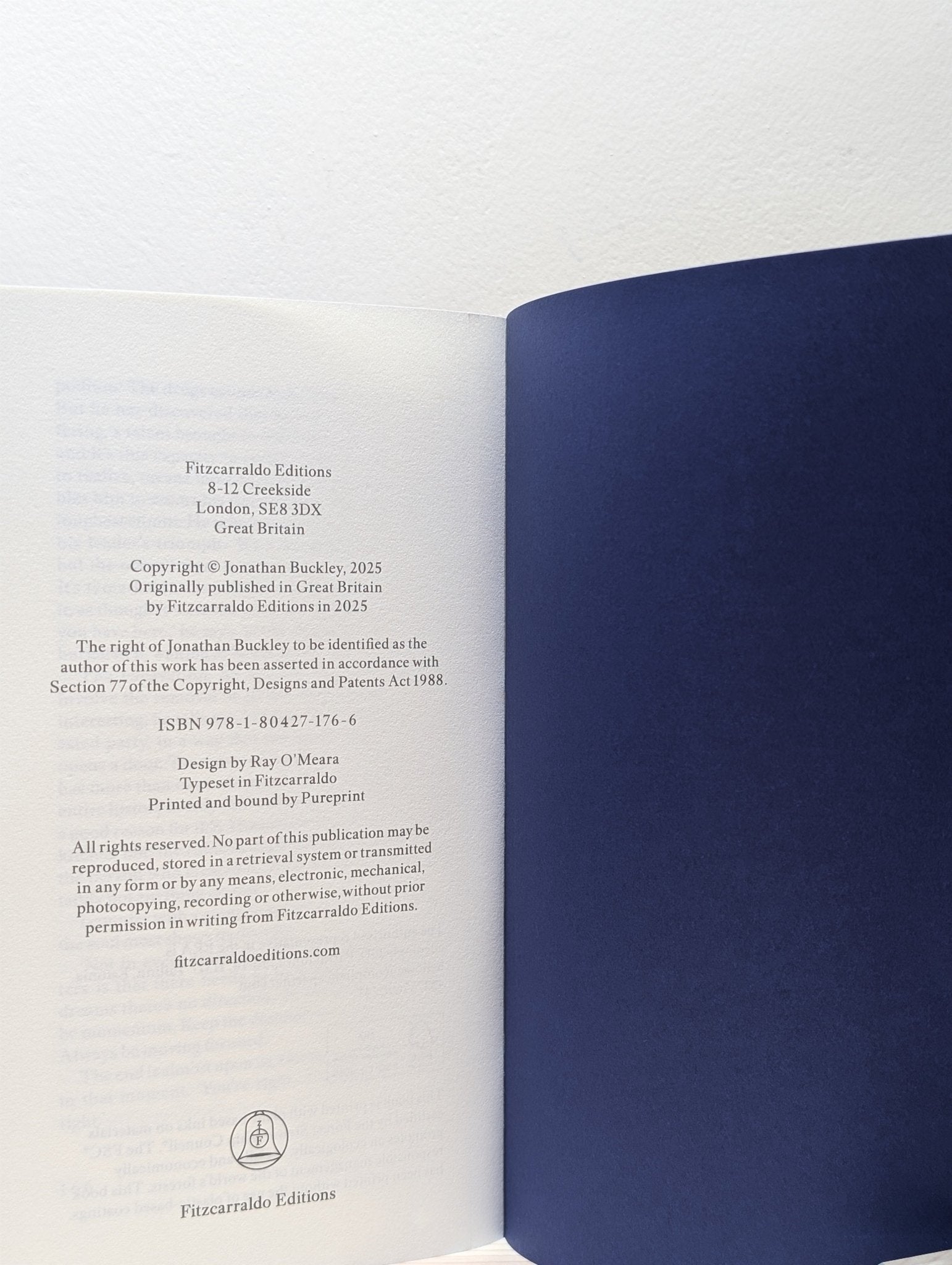 One Boat by Jonathan Buckley (Signed First Edition) - Fialta Books