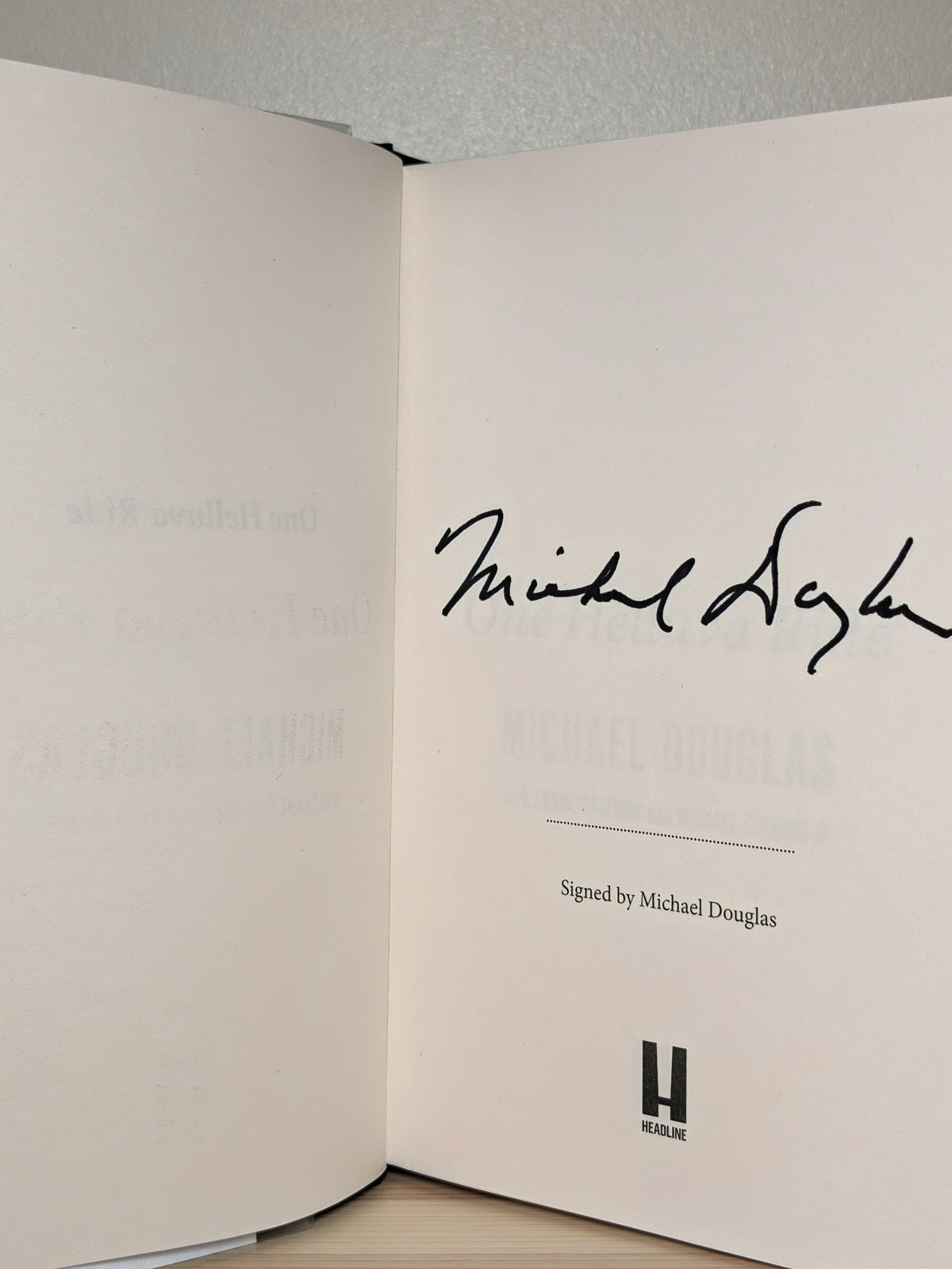 One Helluva Ride by Michael Douglas (Signed First Edition) - Fialta Books