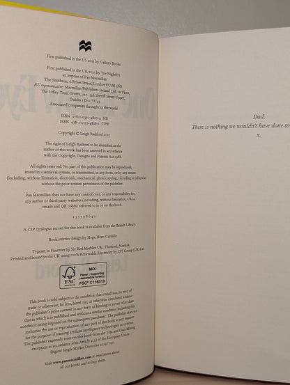 One Yellow Eye by Leigh Radford (Signed First Edition with sprayed edges) - Fialta Books