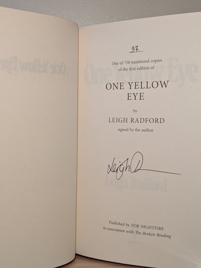 One Yellow Eye by Leigh Radford (Signed First Edition with sprayed edges) - Fialta Books