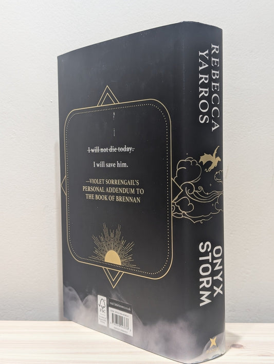 Onyx Storm by Rebecca Yarros (First Edition with sprayed edges imperfect) - Fialta Books