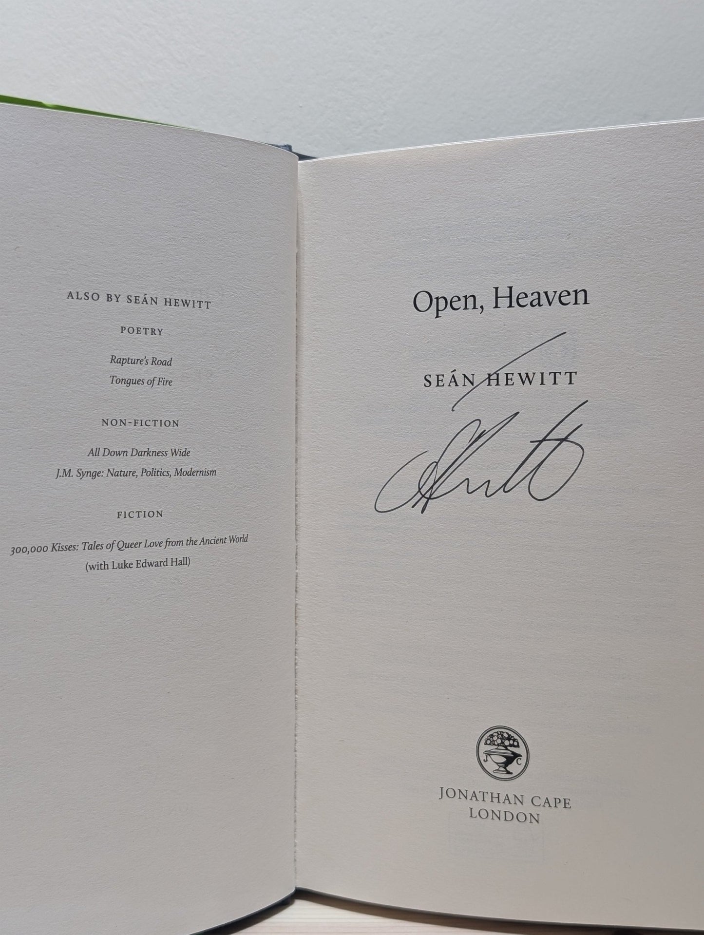 Open, Heaven by Sean Hewitt (Signed First Edition) - Fialta Books