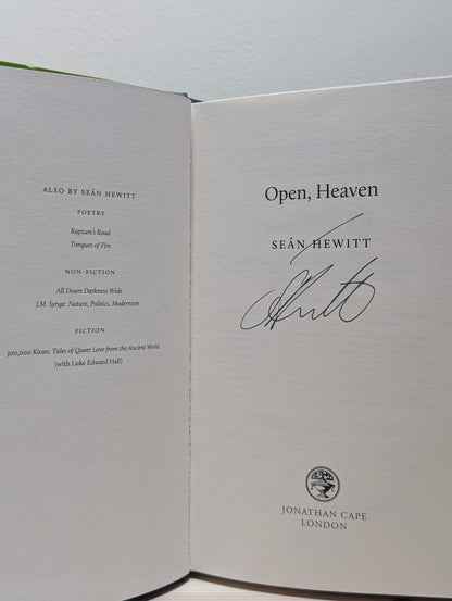 Open, Heaven by Sean Hewitt (Signed First Edition) - Fialta Books
