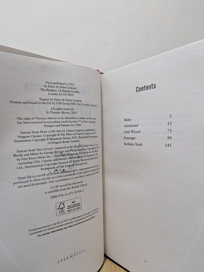 Open Up by Thomas Morris (Signed First Edition) - Fialta Books