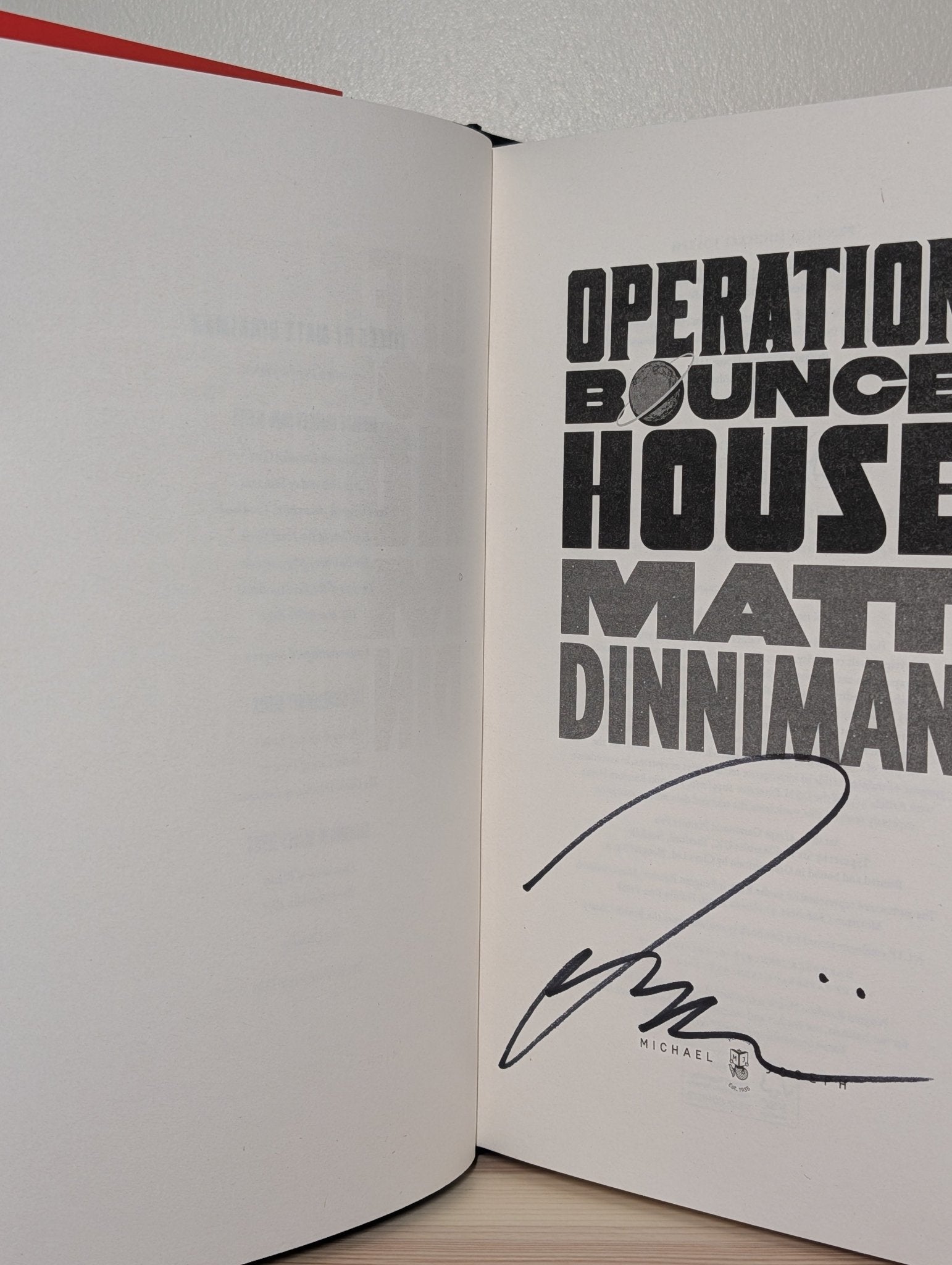 Operation Bounce House by Matt Dinniman (Signed First Edition) - Fialta Books