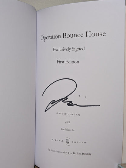 Operation Bounce House by Matt Dinniman (Signed First Edition with sprayed edges) - Fialta Books