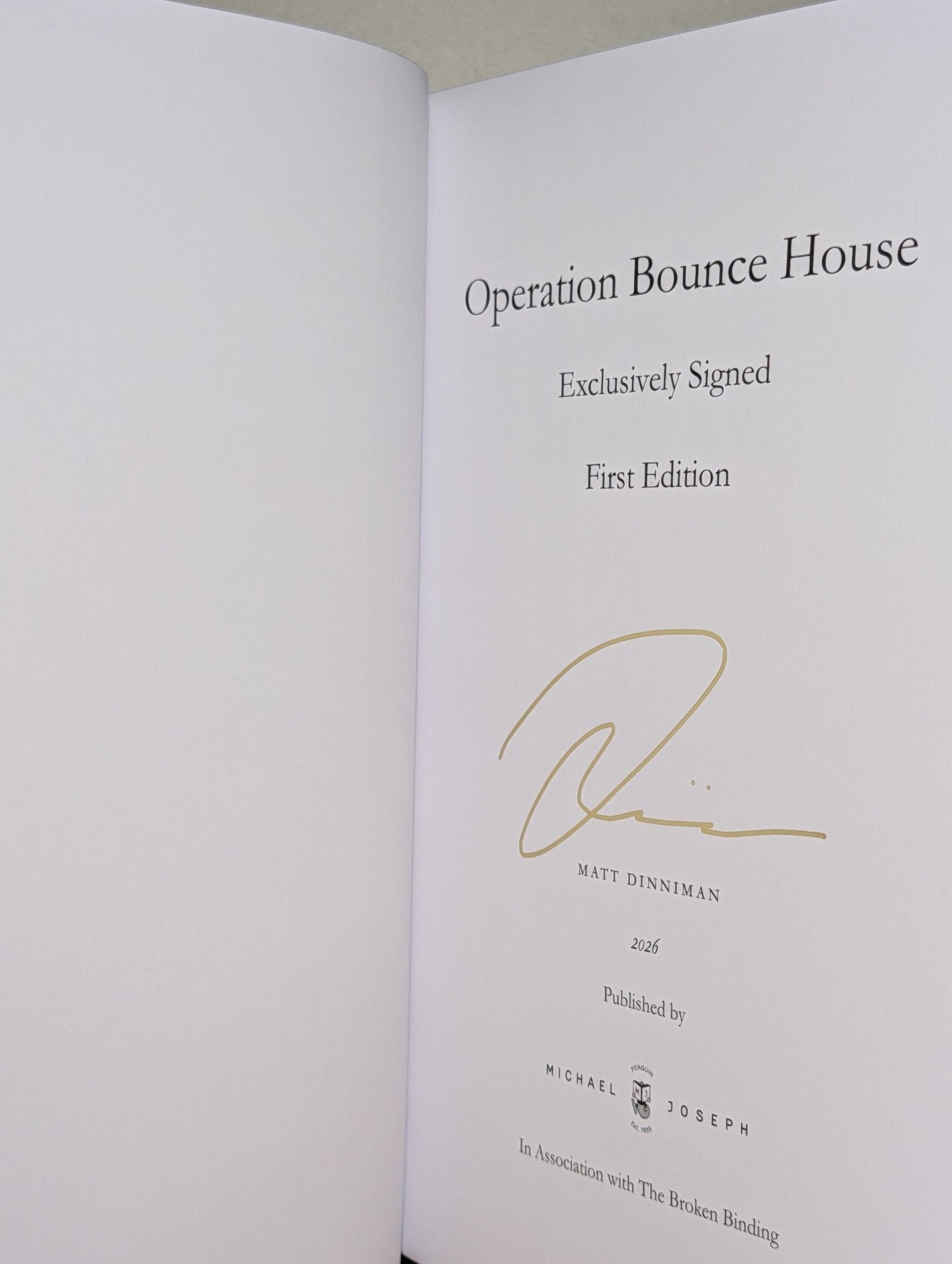 Operation Bounce House by Matt Dinniman (Special Edition with sprayed edges) - Fialta Books