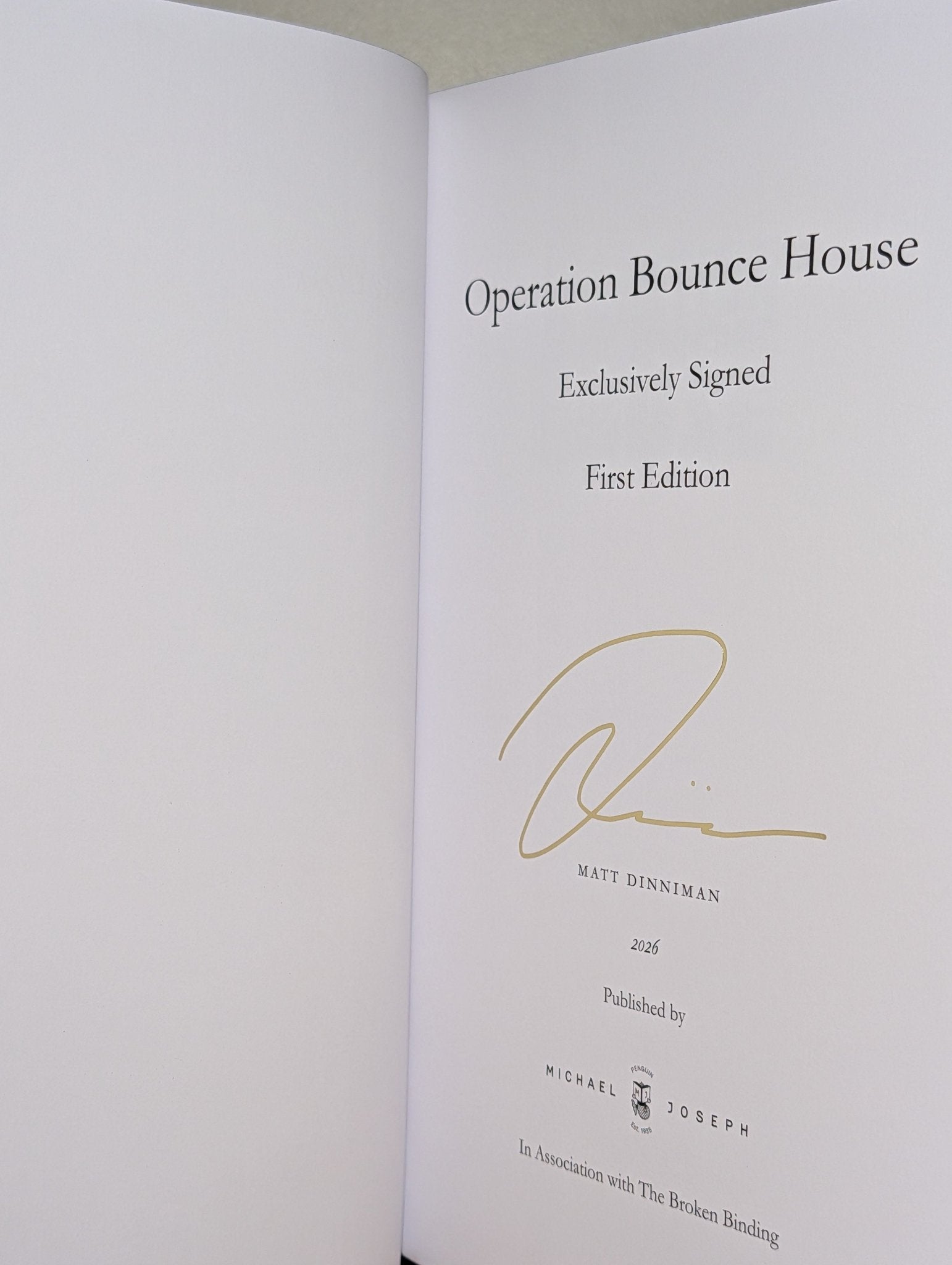 Operation Bounce House by Matt Dinniman (Special Edition with sprayed edges) - Fialta Books