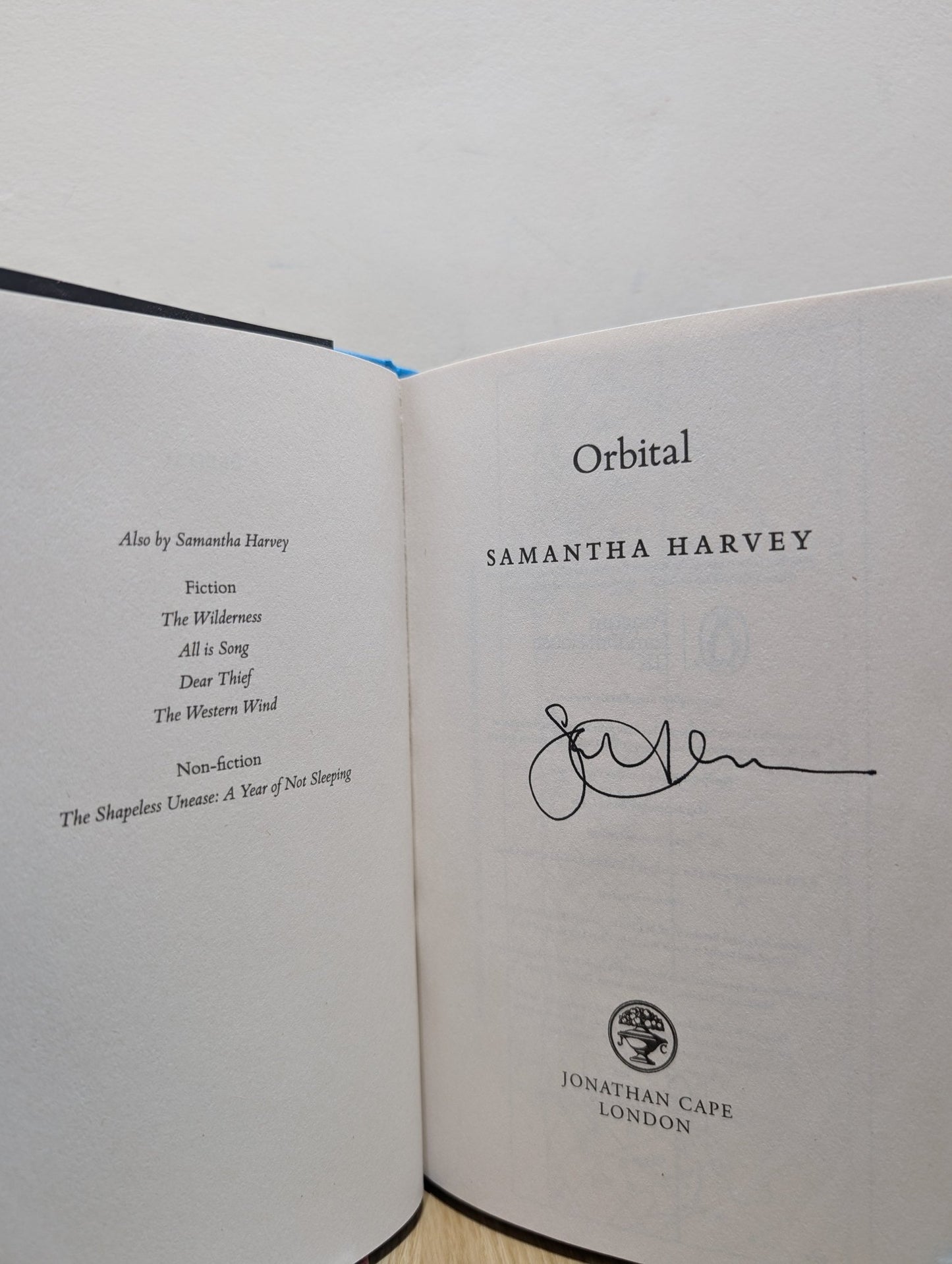 Orbital by Samantha Harvey (Signed) - Fialta Books