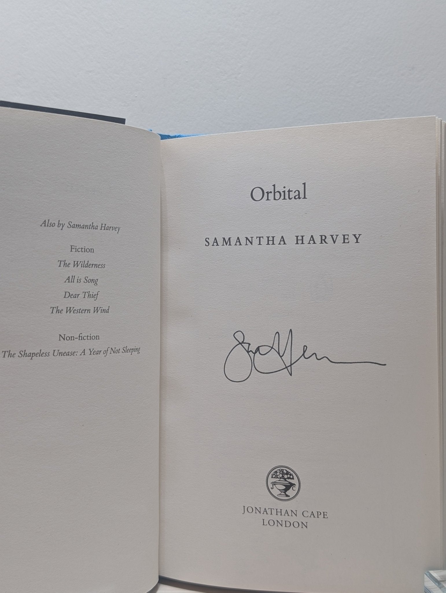 Orbital by Samantha Harvey (Signed First Edition) - Fialta Books