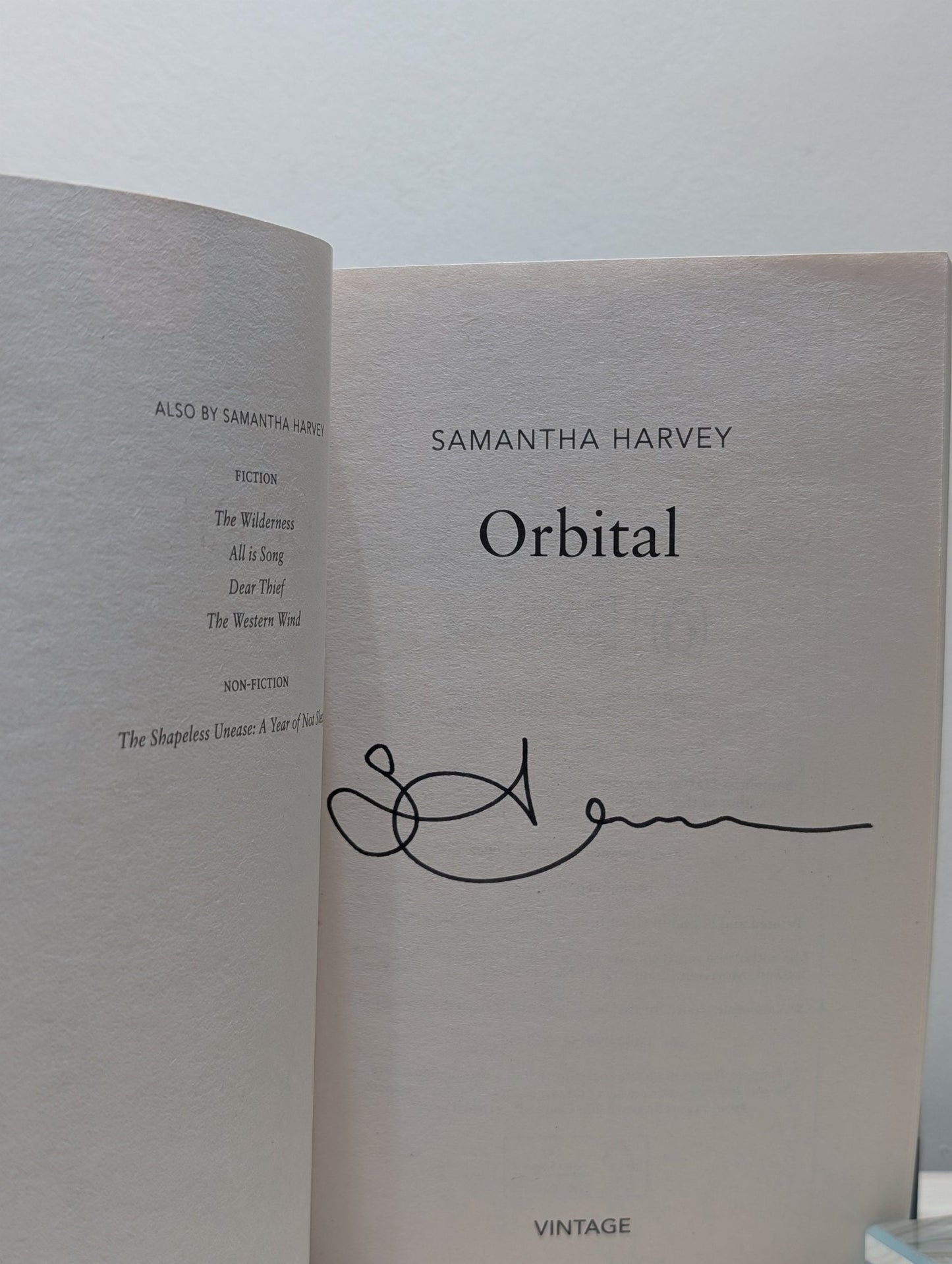 Orbital by Samantha Harvey (Signed First Paperback Edition) - Fialta Books