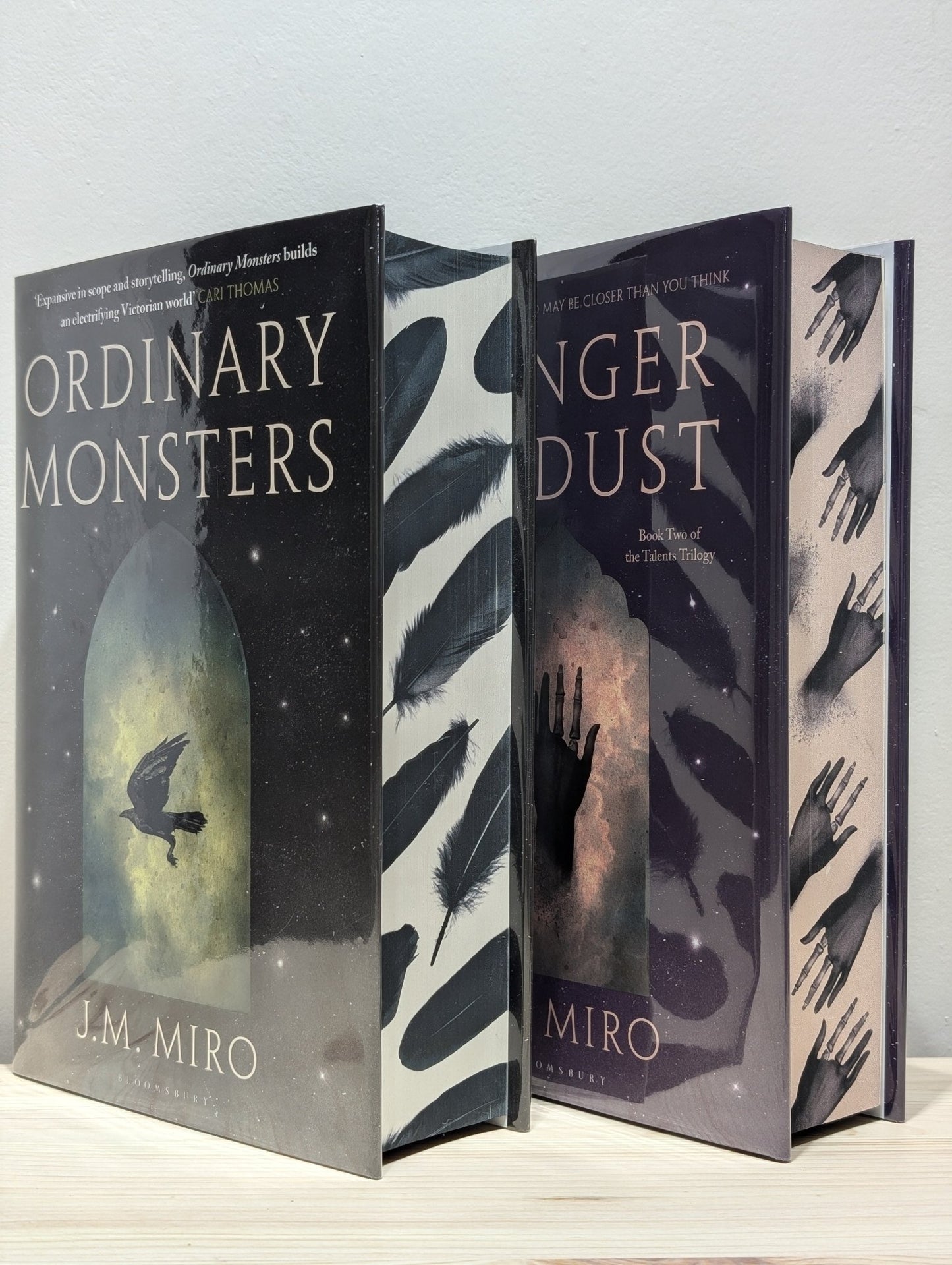 Ordinary Monsters; Bringer of Dust by J M Miro (Signed First Edition with sprayed edges) - Fialta Books