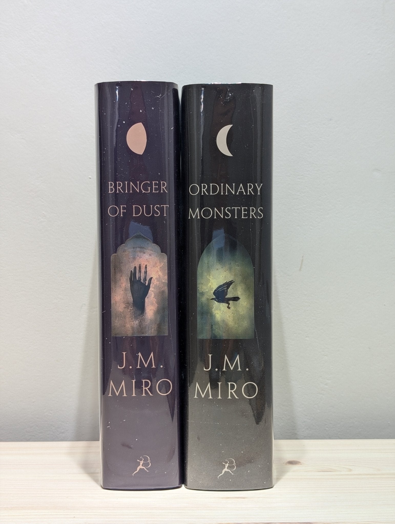 Ordinary Monsters; Bringer of Dust by J M Miro (Signed First Edition with sprayed edges) - Fialta Books
