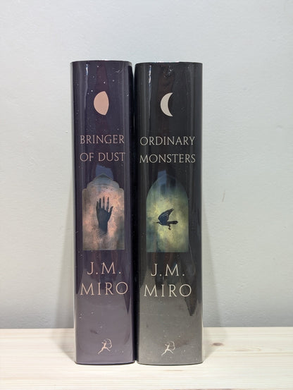 Ordinary Monsters; Bringer of Dust by J M Miro (Signed First Edition with sprayed edges) - Fialta Books