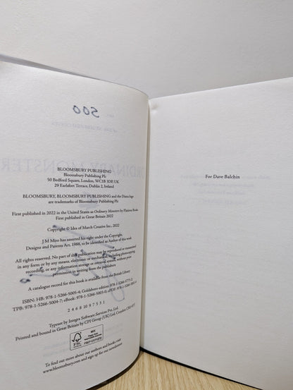 Ordinary Monsters by J M Miro (Signed First Edition with sprayed edges) - Fialta Books