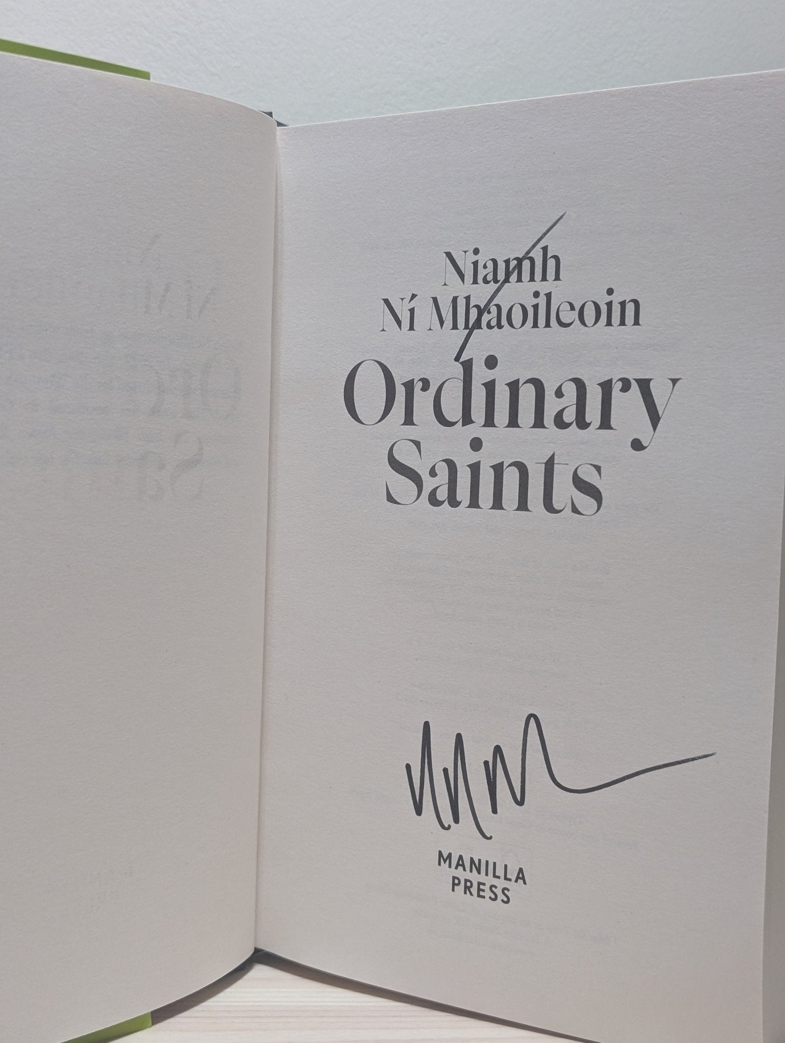 Ordinary Saints by Niamh Ni Mhaoileoin (Signed First Edition) - Fialta Books