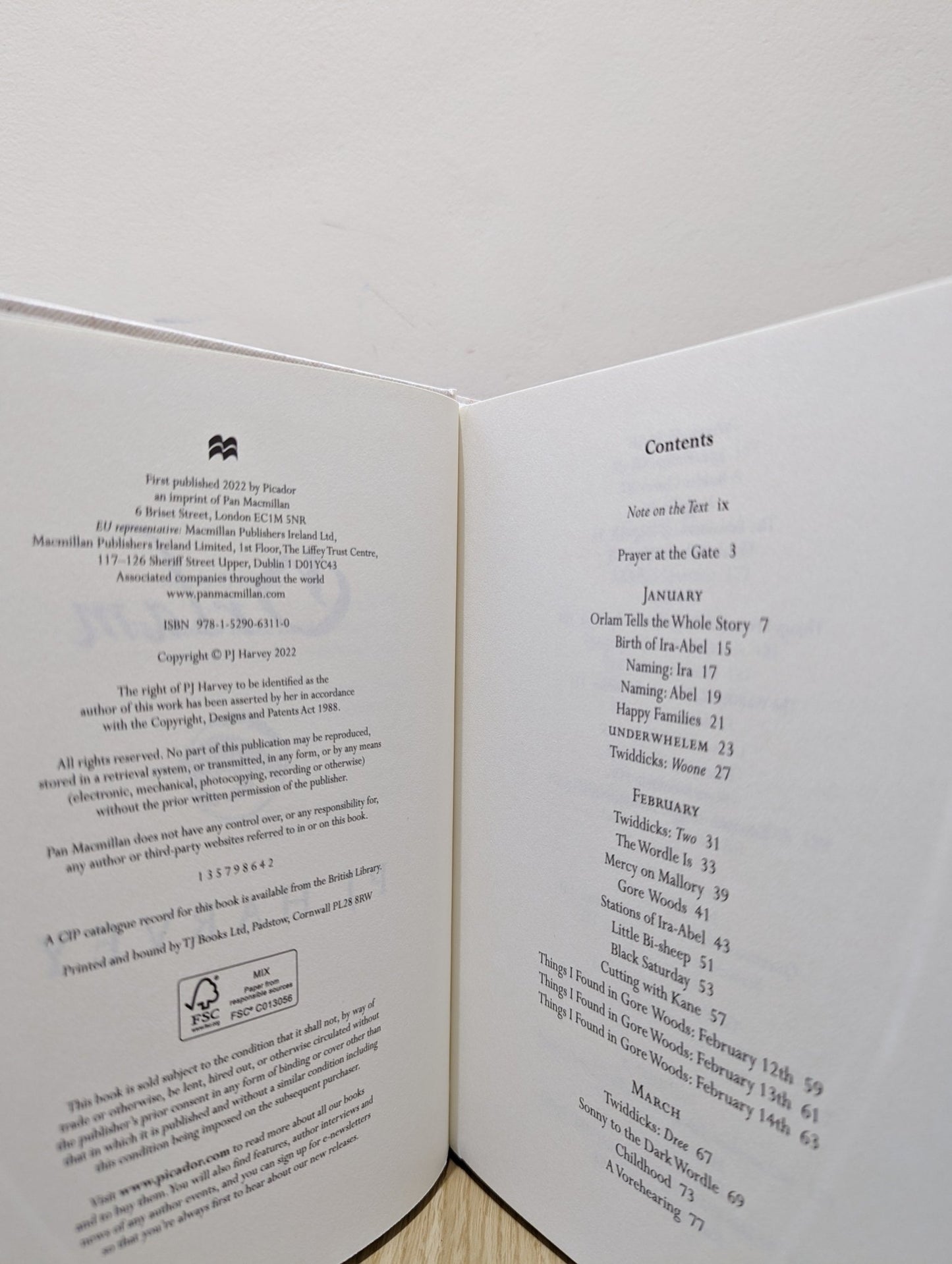 Orlam by Polly Jean (PJ) Harvey (First Edition) - Fialta Books