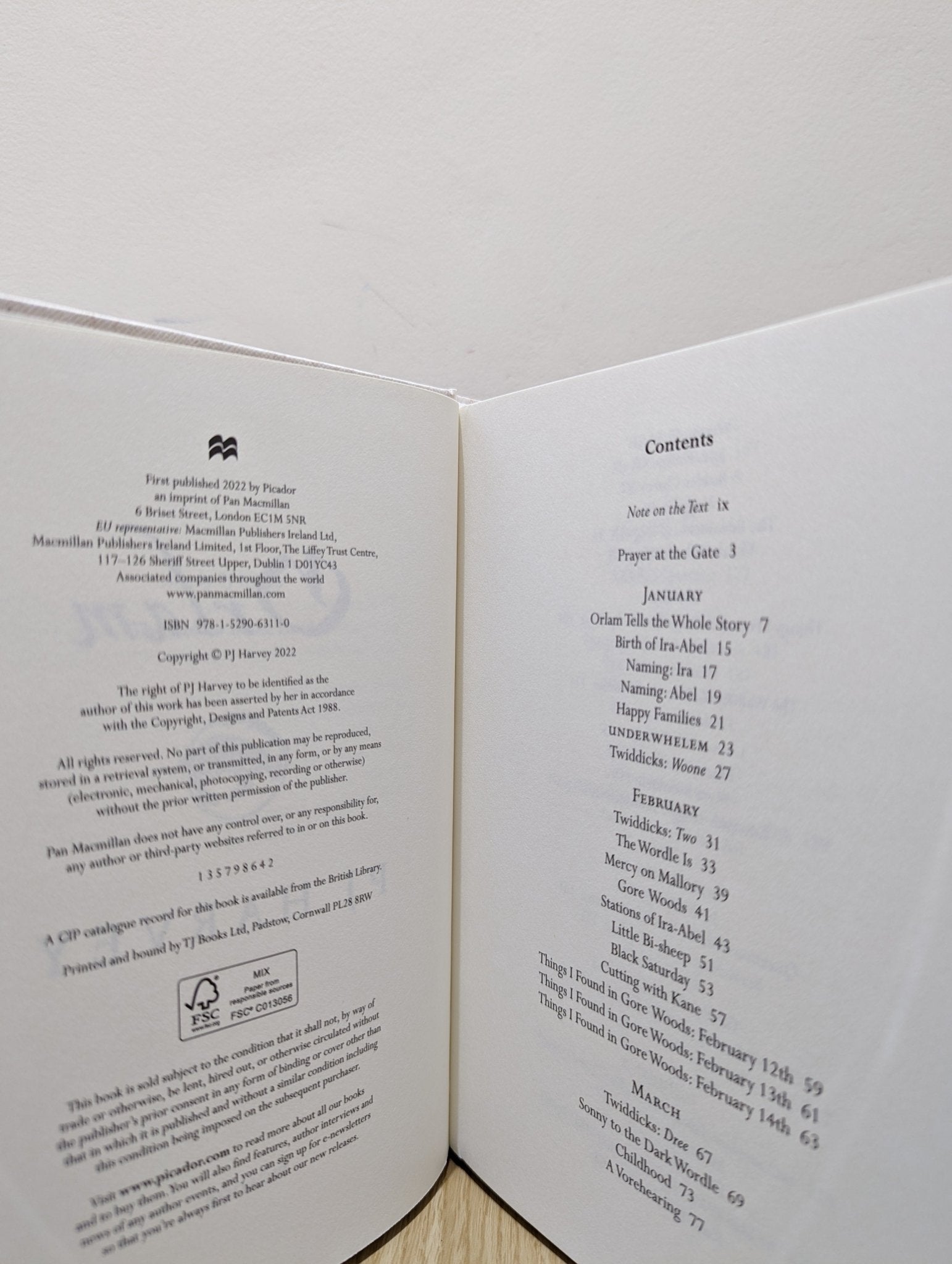 Orlam by Polly Jean (PJ) Harvey (First Edition) - Fialta Books