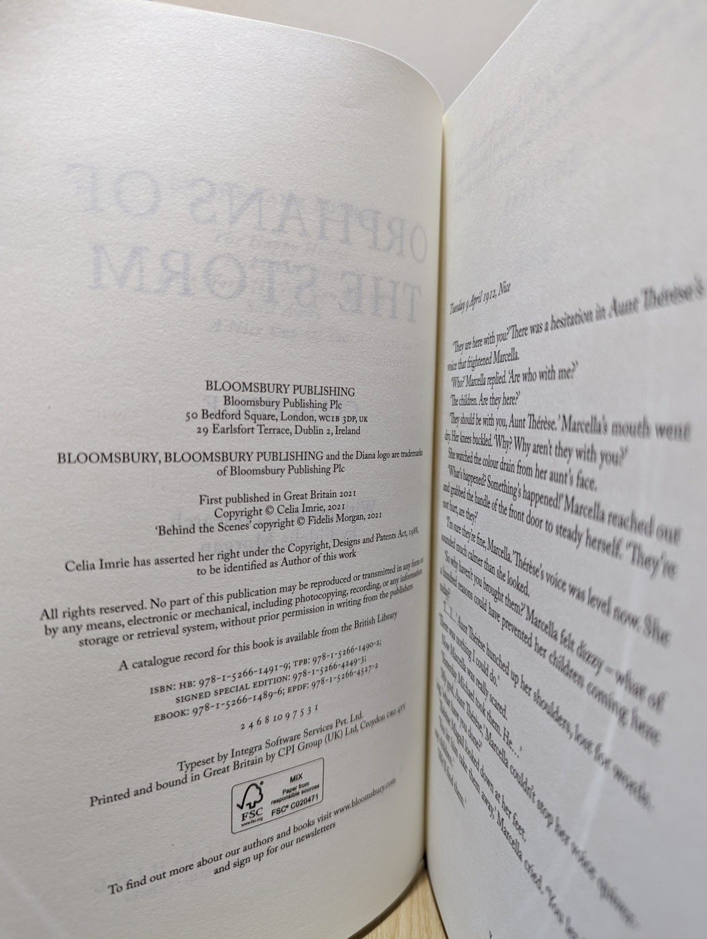 Orphans of the Storm by Celia Imrie (Signed First Edition) - Fialta Books