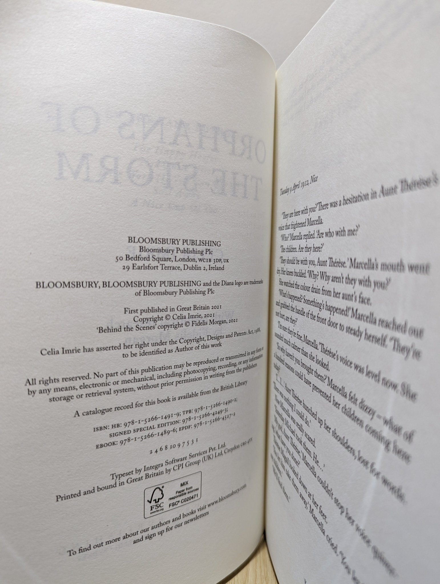 Orphans of the Storm by Celia Imrie (Signed First Edition) - Fialta Books