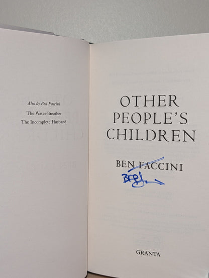 Other People's Children by Ben Faccini (Signed First Edition) - Fialta Books