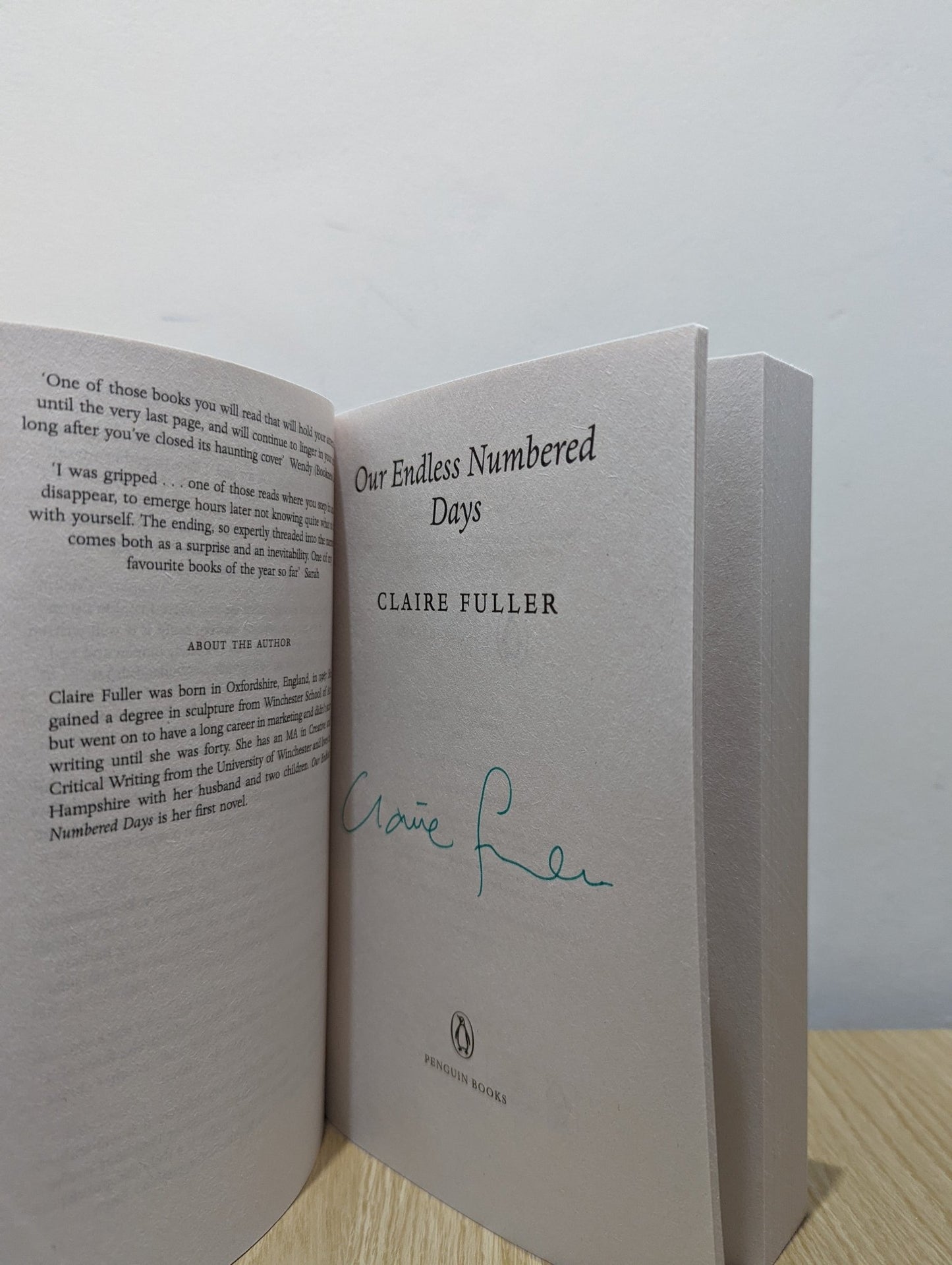 Our Endless Numbered Days by Claire Fuller (Signed) - Fialta Books