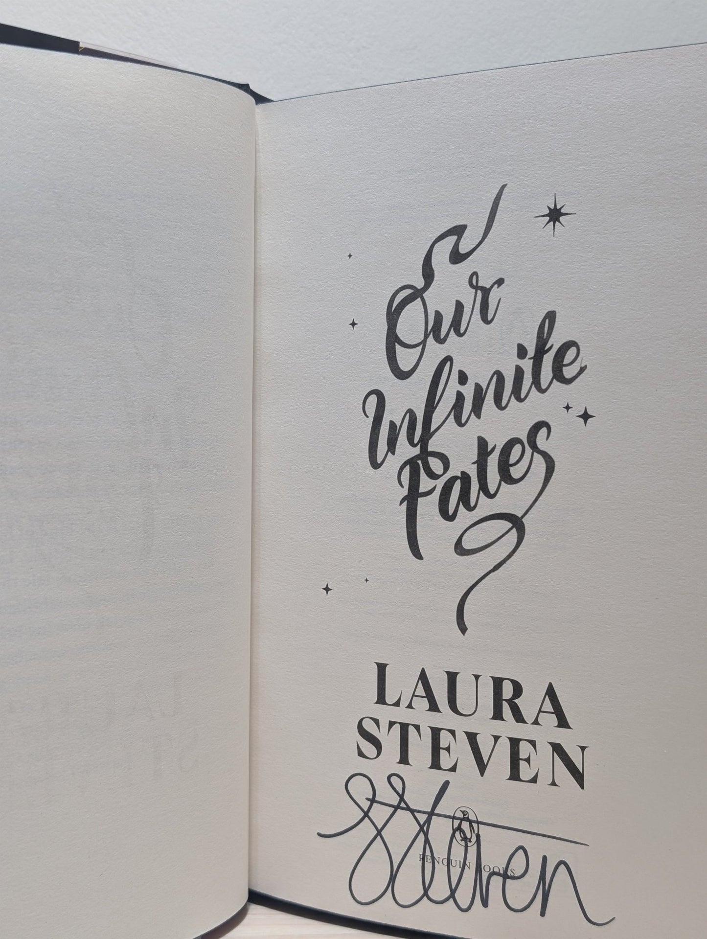 Our Infinite Fates by Laura Steven (Signed Special Edition with sprayed edges) - Fialta Books