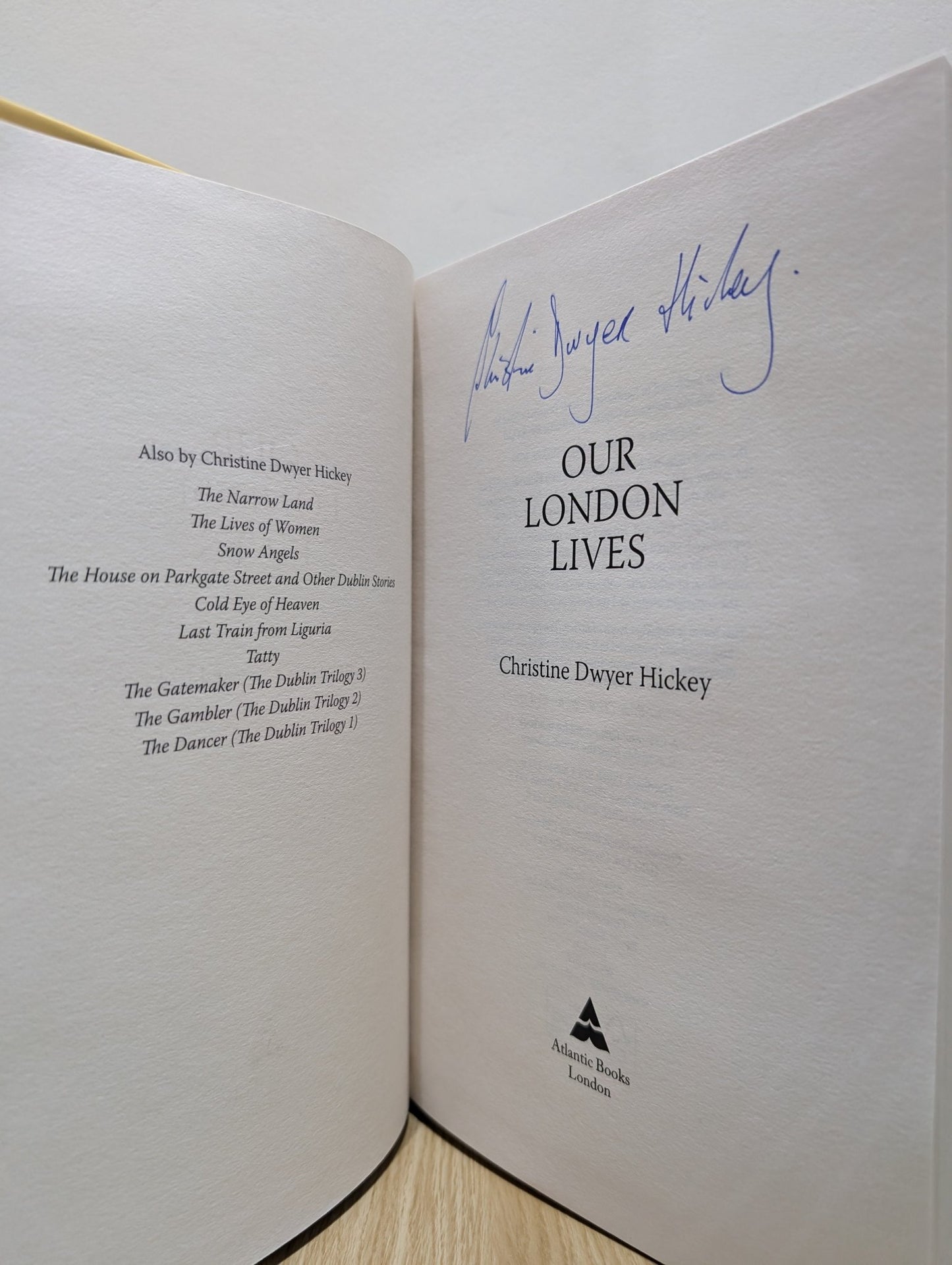 Our London Lives by Christine Dwyer Hickey (Signed First Edition) - Fialta Books