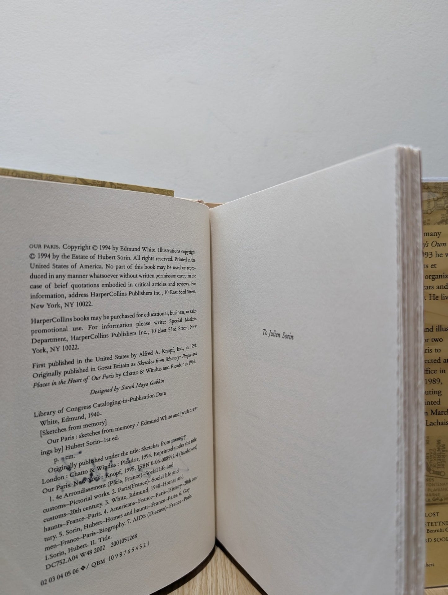 Our Paris: Sketches from Memory by Edmund White (Signed First Edition) - Fialta Books