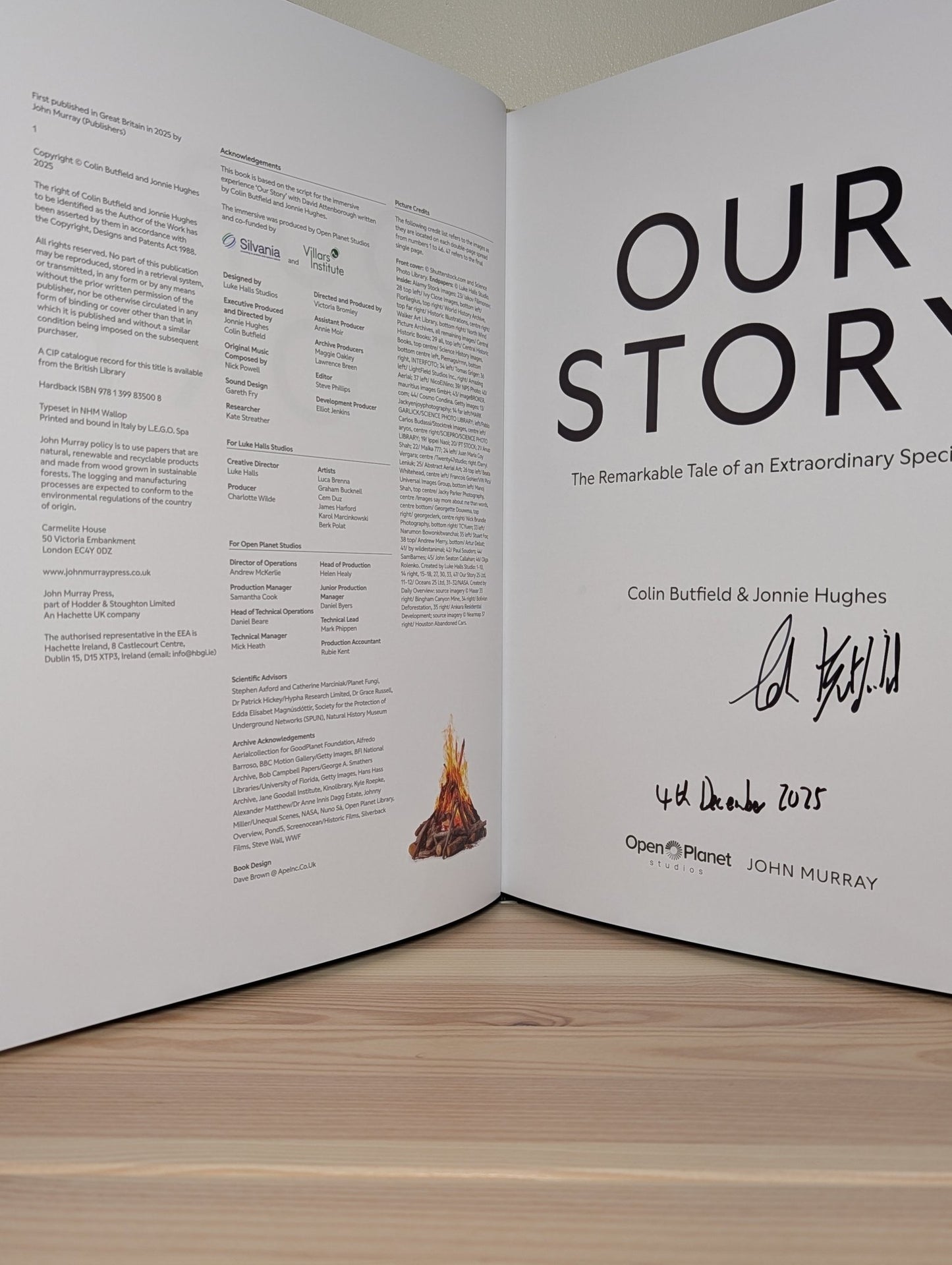 Our Story by Colin Butfield (Signed Dated First Edition) - Fialta Books