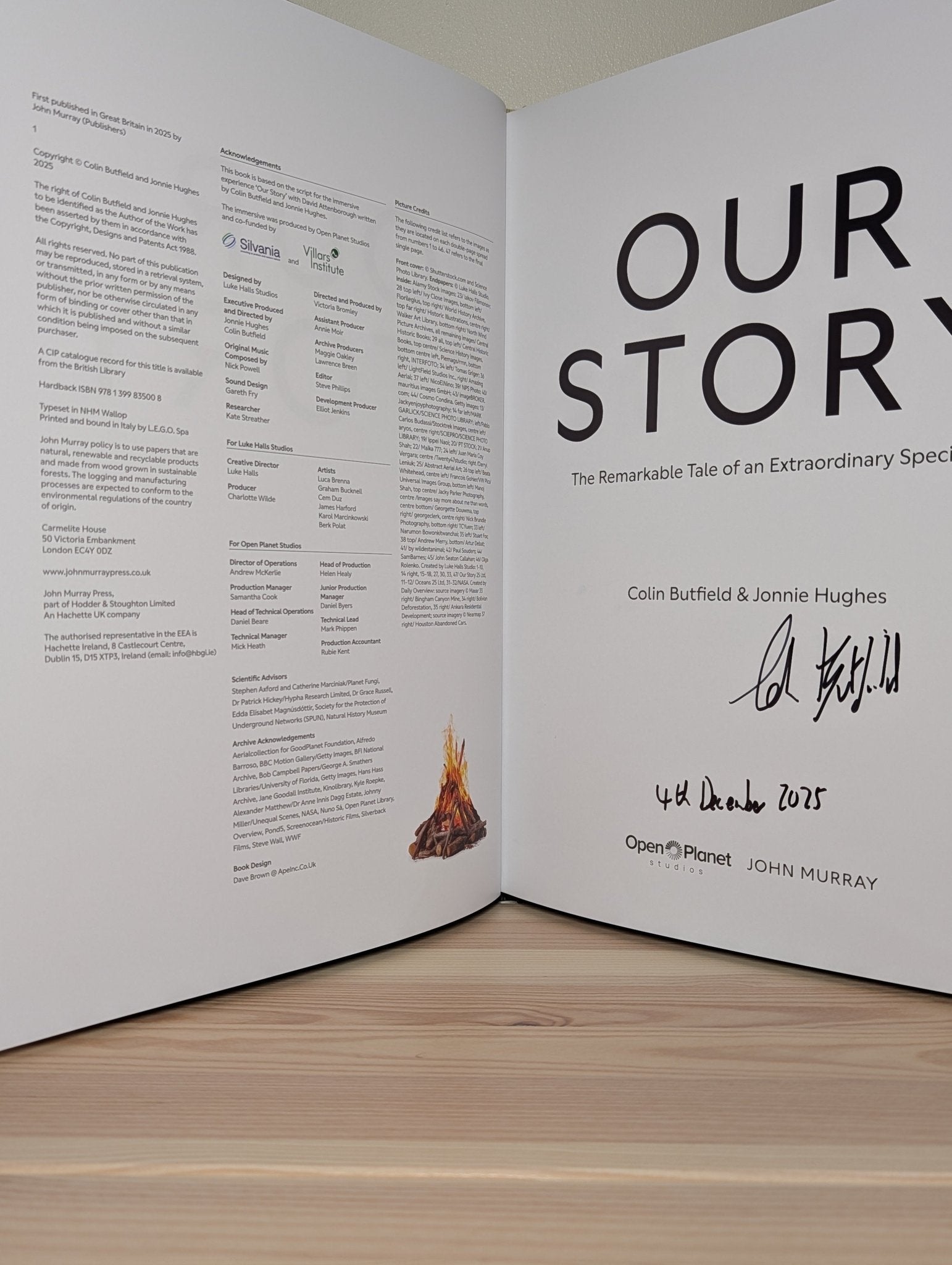 Our Story by Colin Butfield (Signed Dated First Edition) - Fialta Books