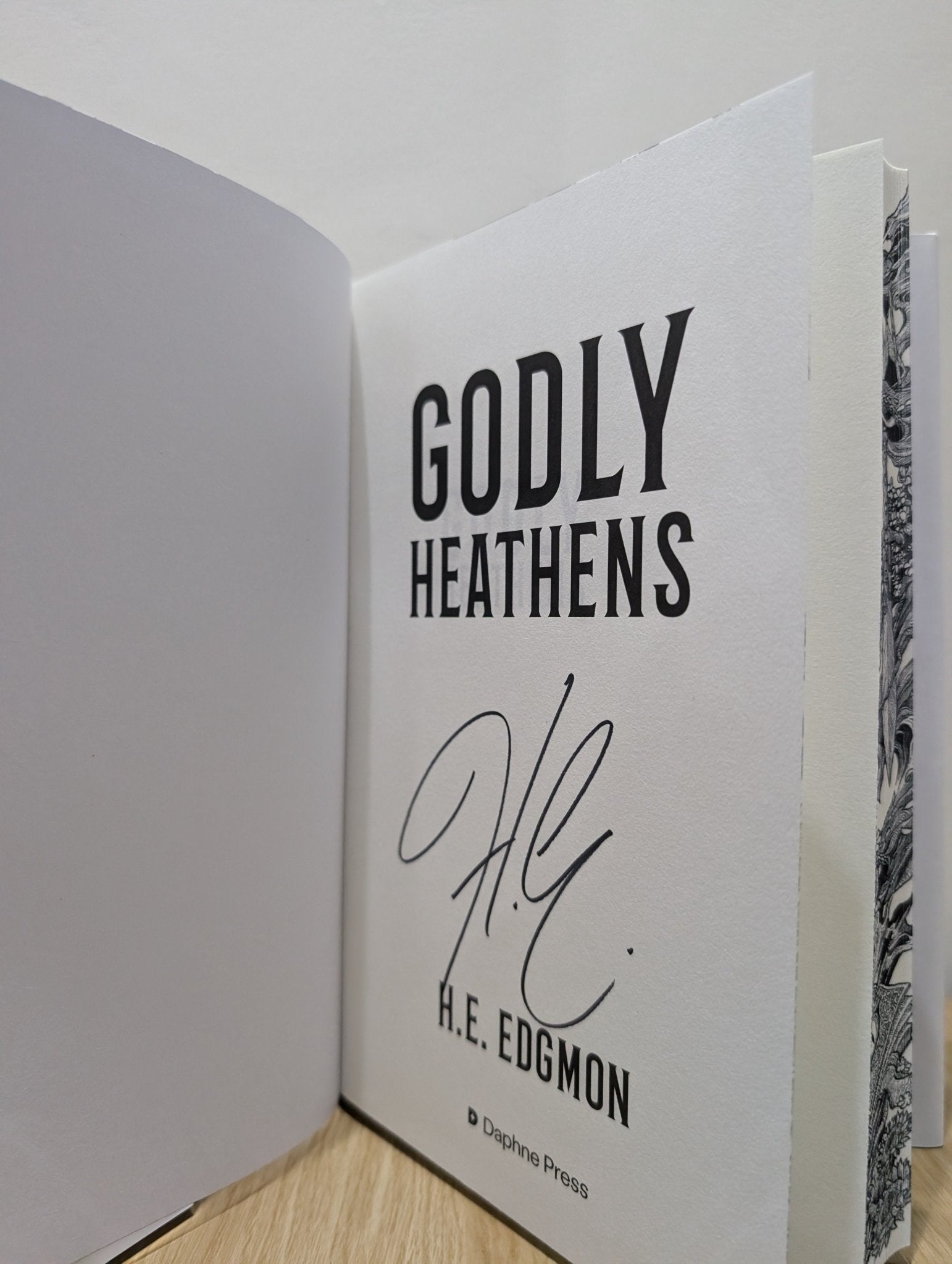 Ouroboros Duology: Godly Heathens; Merciless Saviors by H.E. Edgmon (Signed Set with sprayed edges) - Fialta Books