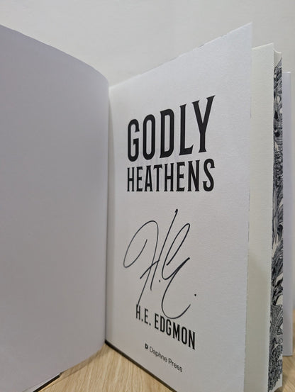 Ouroboros Duology: Godly Heathens; Merciless Saviors by H.E. Edgmon (Signed Set with sprayed edges) - Fialta Books