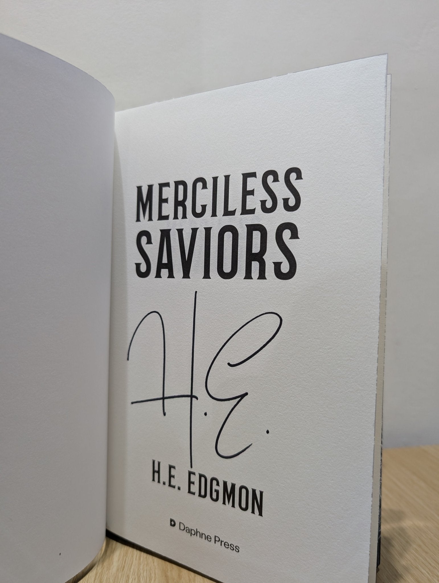 Ouroboros Duology: Godly Heathens; Merciless Saviors by H.E. Edgmon (Signed Set with sprayed edges) - Fialta Books
