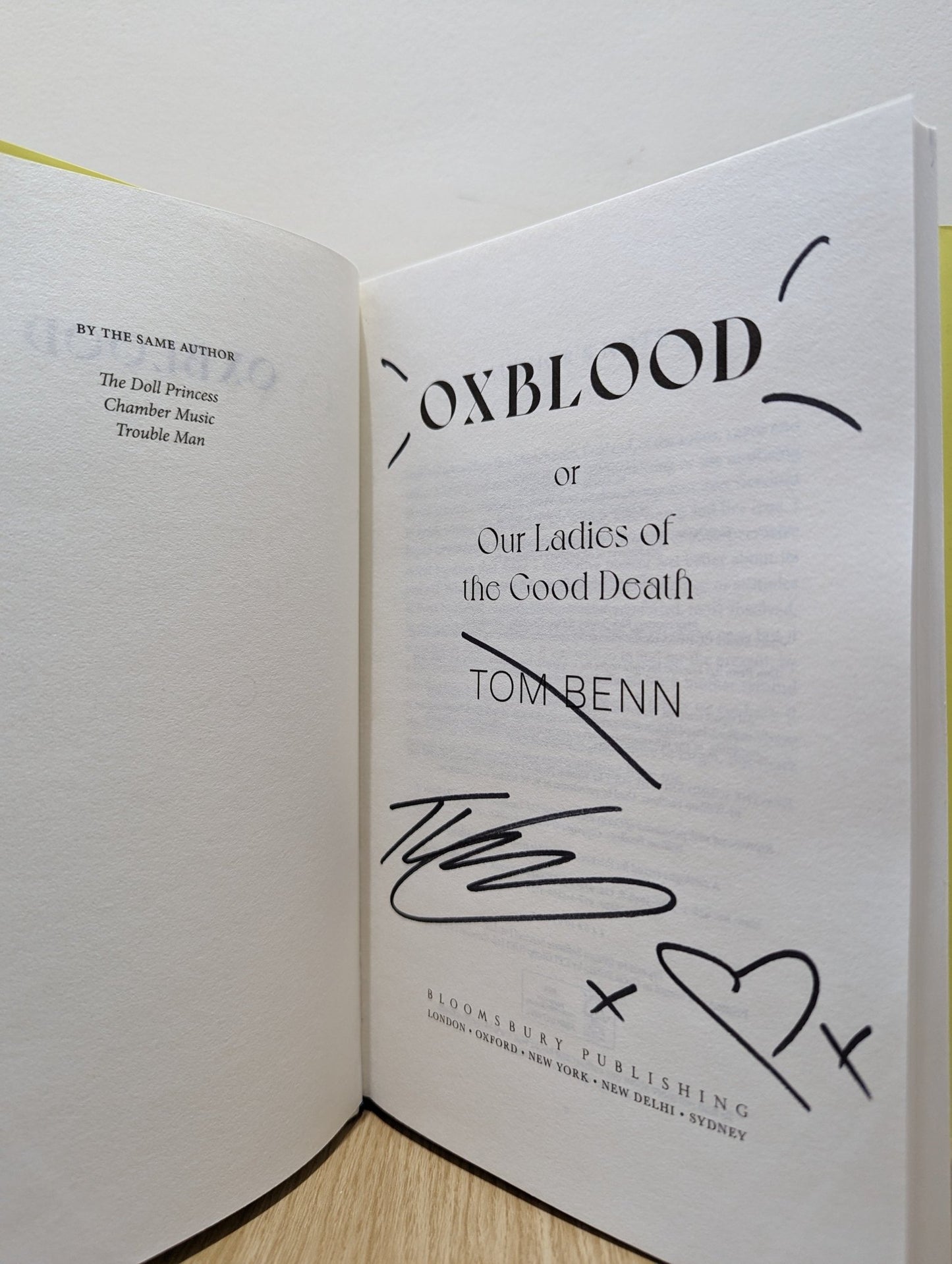 Oxblood by Tom Benn (Signed First Edition) - Fialta Books