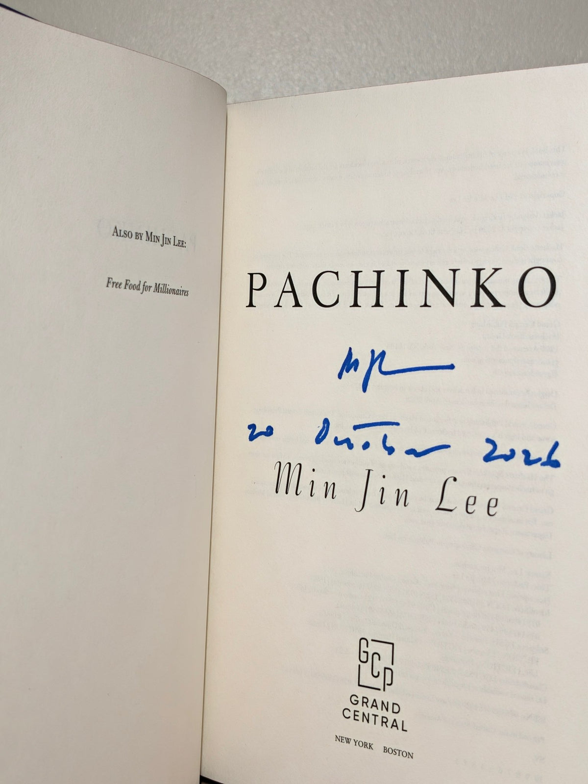 Pachinko by Min Jin Lee (Signed Dated Deluxe Edition with sprayed edges) - Fialta Books