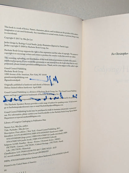 Pachinko by Min Jin Lee (Signed Dated Deluxe Edition with sprayed edges) - Fialta Books