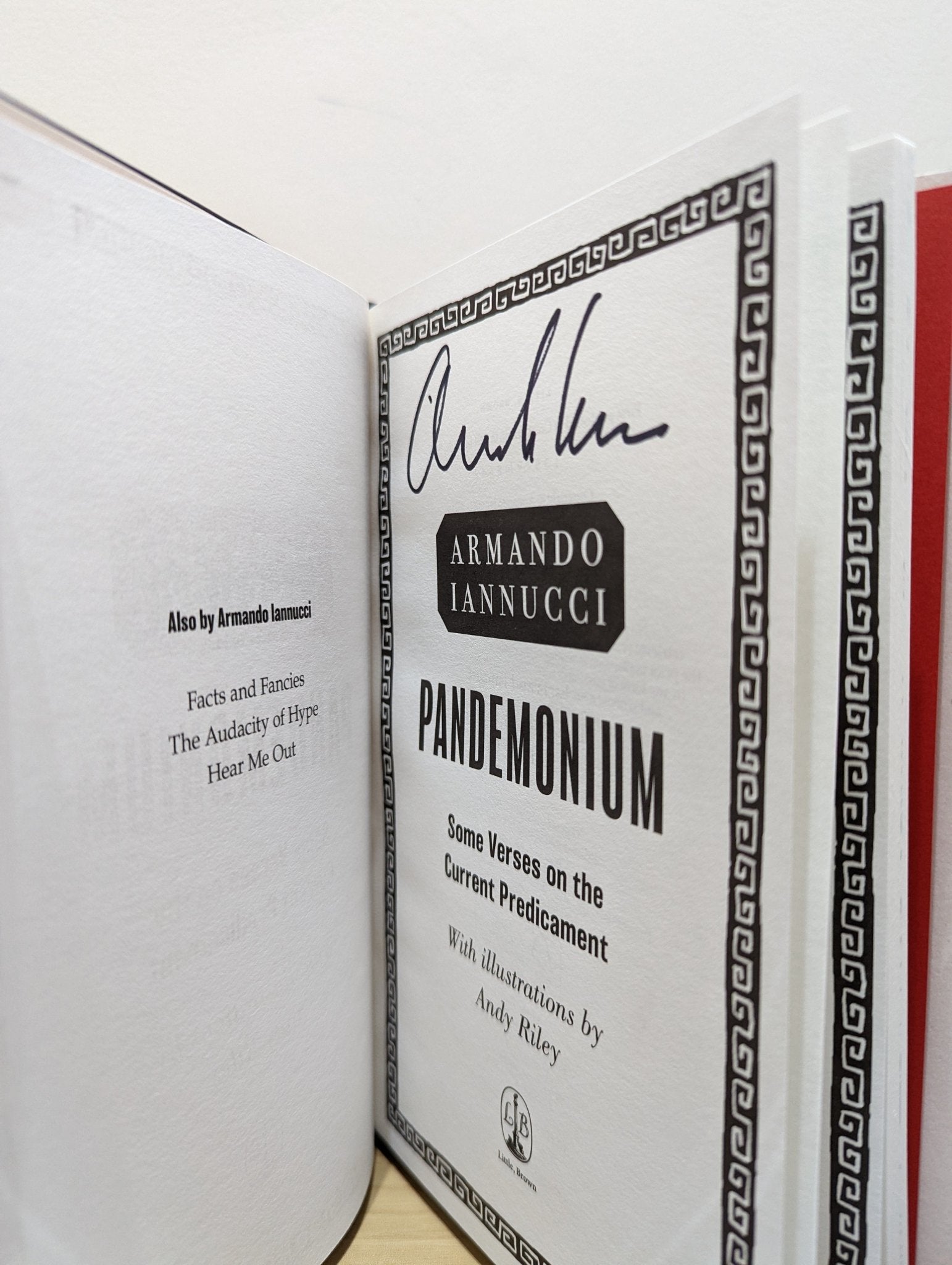 Pandemonium: Some verses on the Current Predicament by Armando Iannucci (Signed First Edition) - Fialta Books