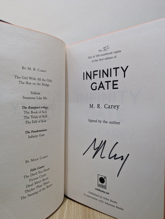 Pandominion 1 - 2: Infinity Gate; Echo of Worlds by M. R. Carey (Signed Set with sprayed edges) - Fialta Books