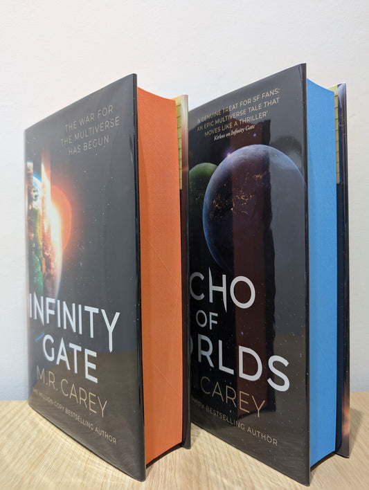 Pandominion 1 - 2: Infinity Gate; Echo of Worlds by M. R. Carey (Signed Set with sprayed edges) - Fialta Books