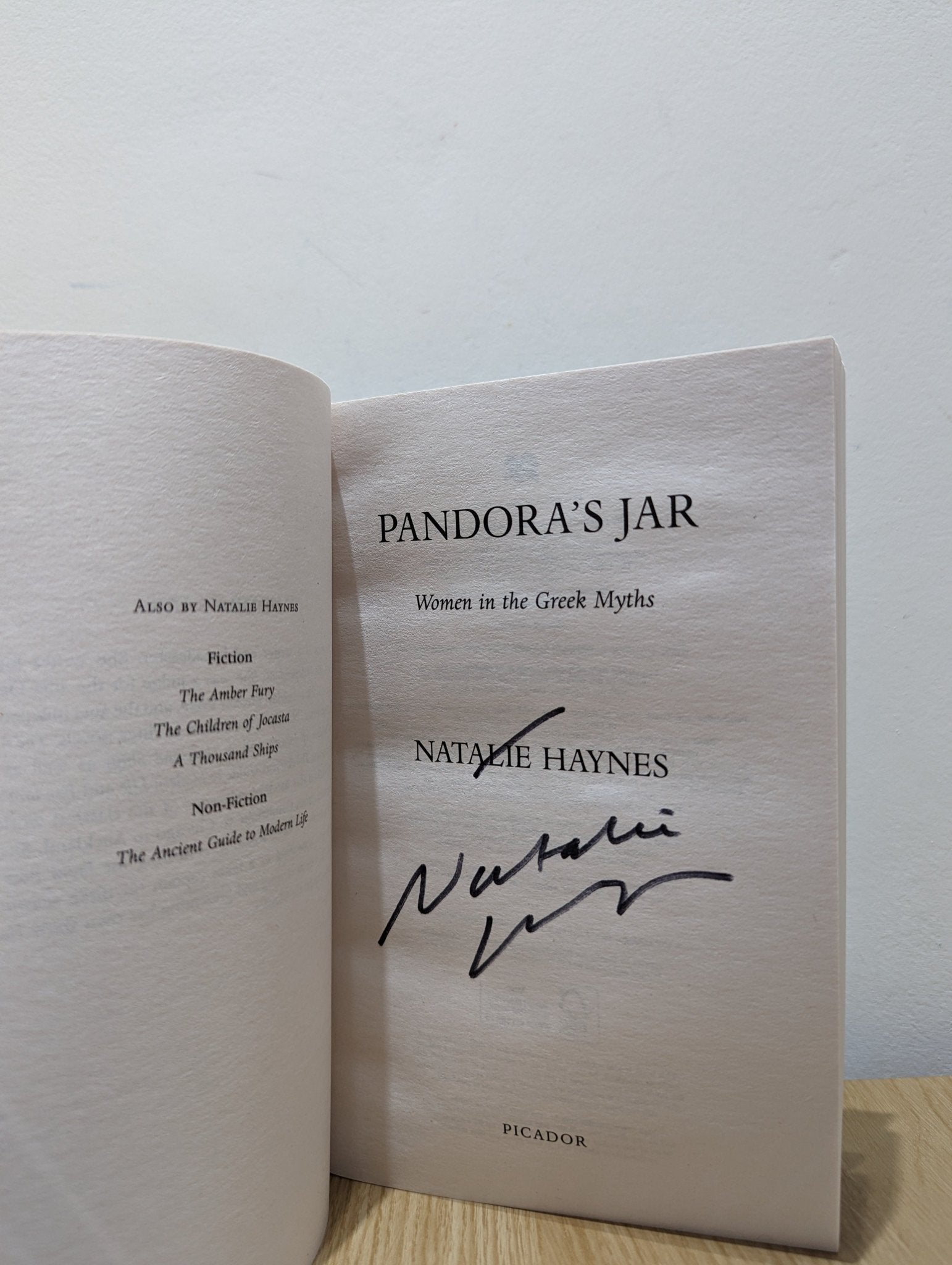 Pandora's Jar: Women in the Greek Myths by Natalie Haynes (Signed Paperback Edition) - Fialta Books