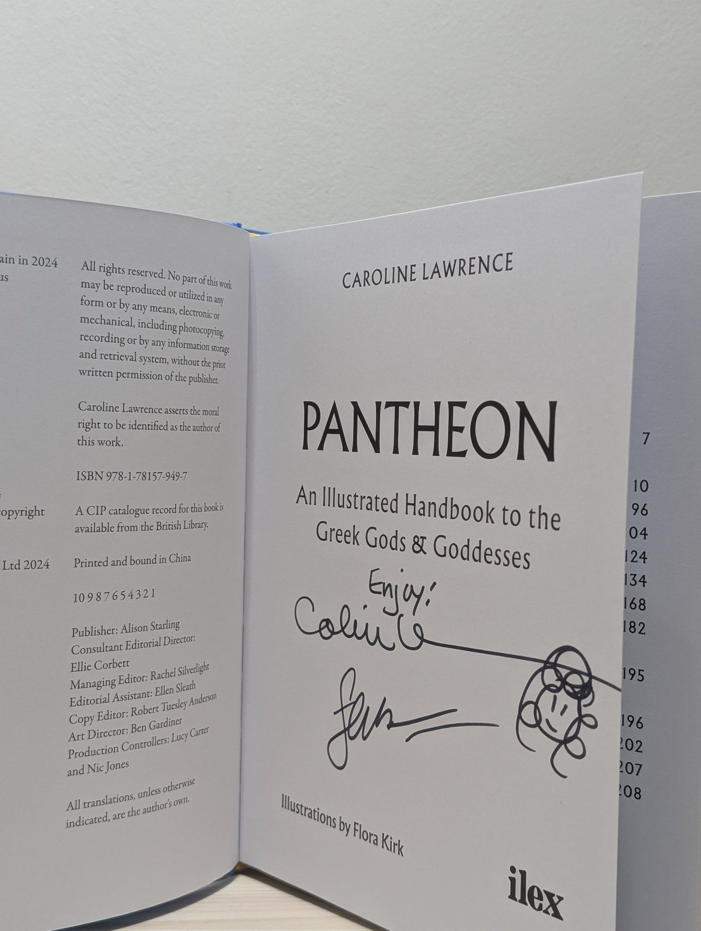 Pantheon: An Illustrated Handbook to the Greek Gods & Goddesses by Caroline Lawrence (Signed First Edition) - Fialta Books