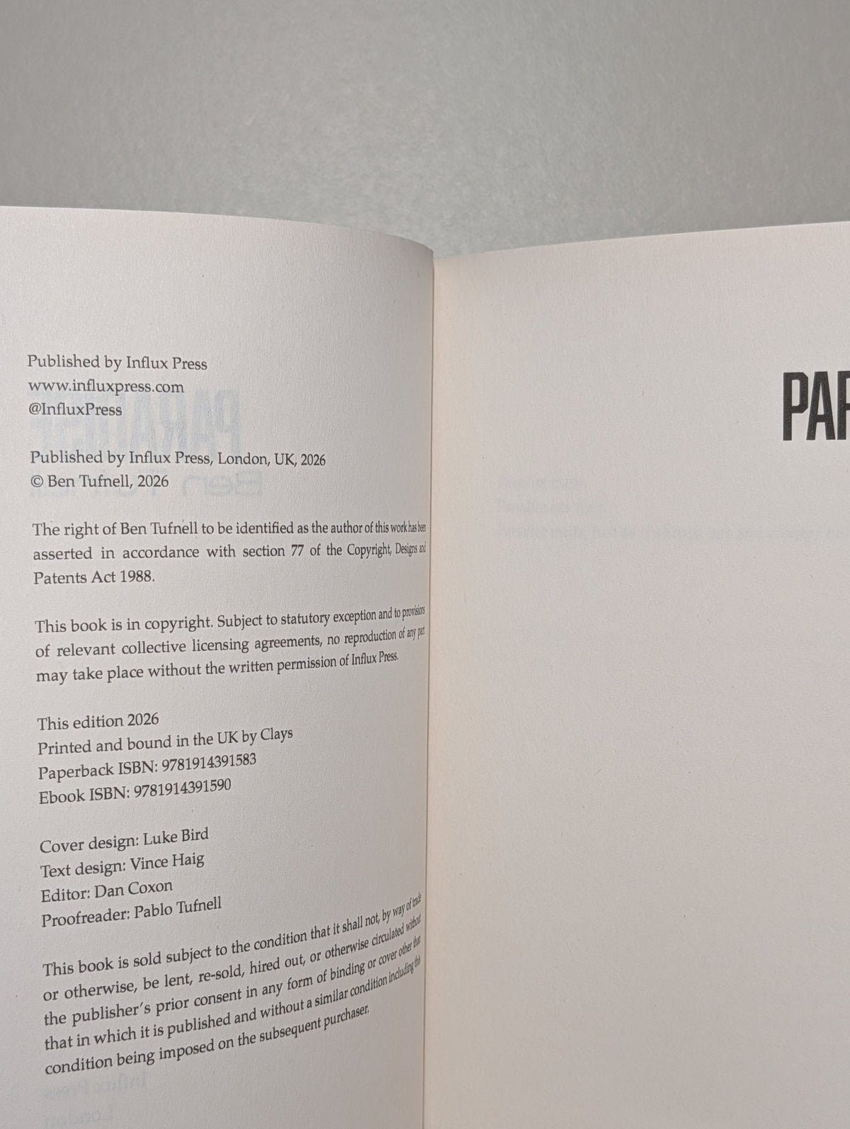 Paradise by Ben Tufnell (First Edition) - Fialta Books