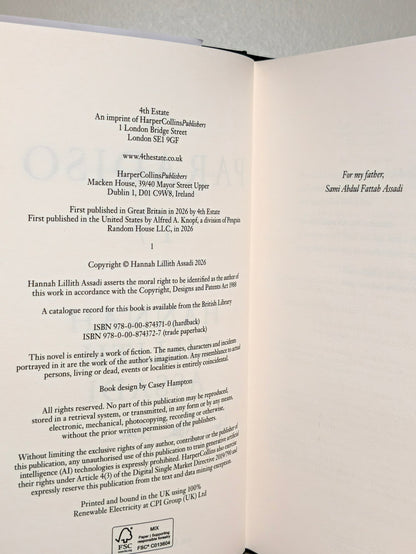 Paradiso 17 by Hannah Lillith Assadi (Signed First Edition) - Fialta Books