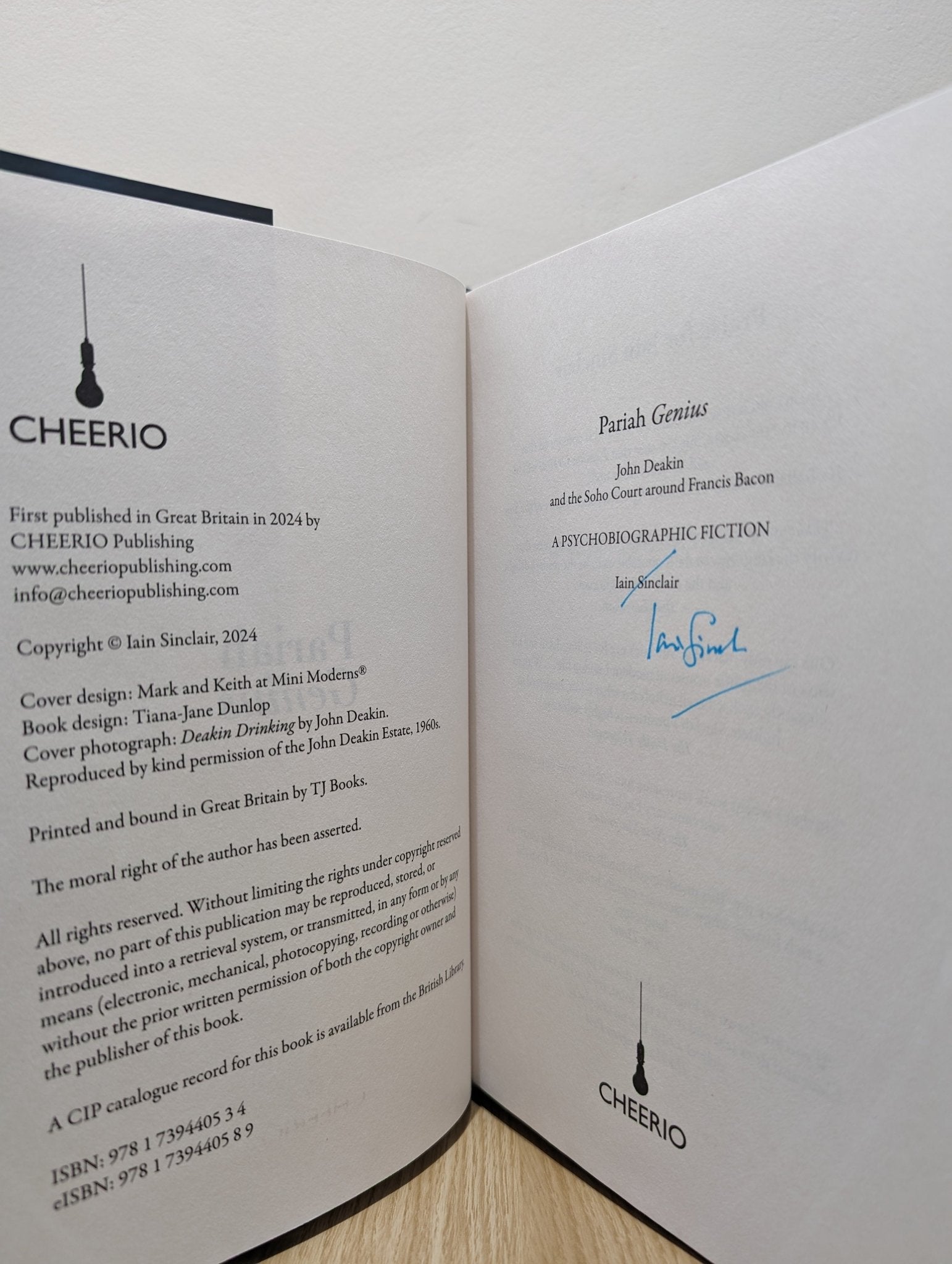 Pariah Genius by Iain Sinclair (Signed First Edition) - Fialta Books