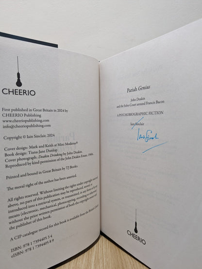 Pariah Genius by Iain Sinclair (Signed First Edition) - Fialta Books